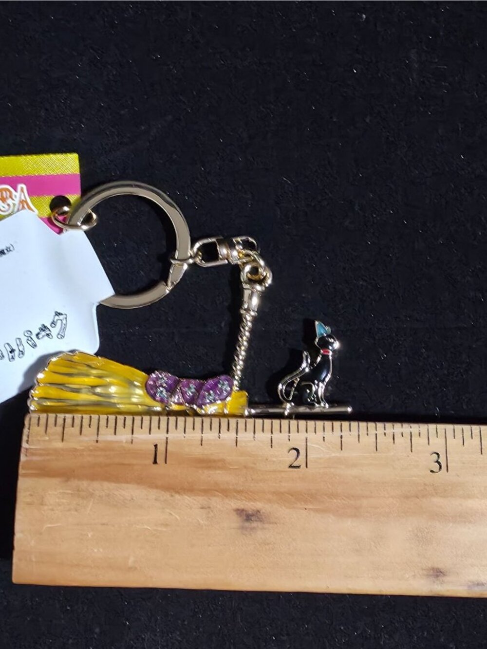 NWT Ghibli Park Japan Exclusive Valley Of Witches Jiji w/ Broomstick Keychain - Picture 5 of 6